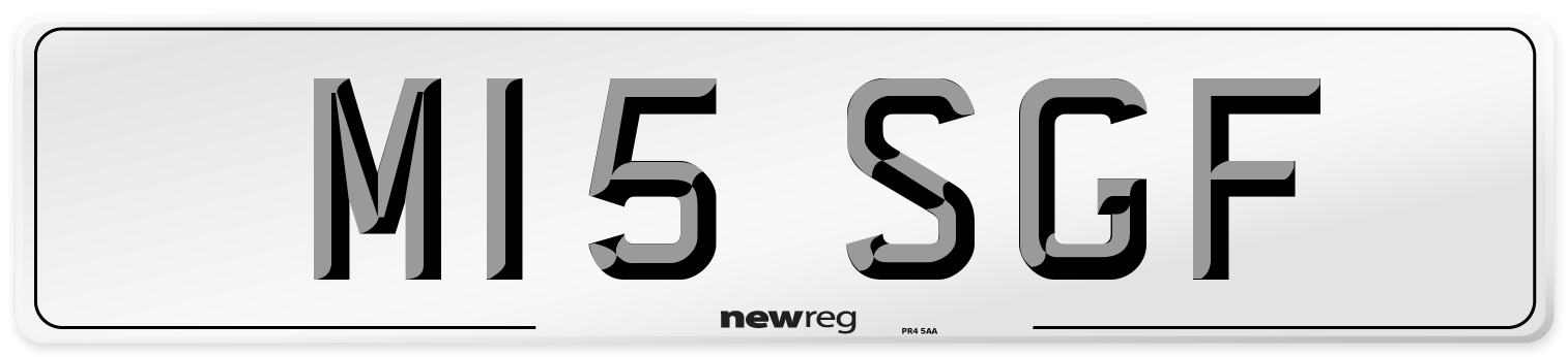 M15 SGF Number Plate from New Reg